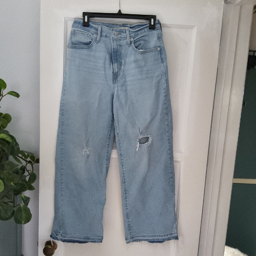 Levi's Light Blue Wide Leg Flare Jeans